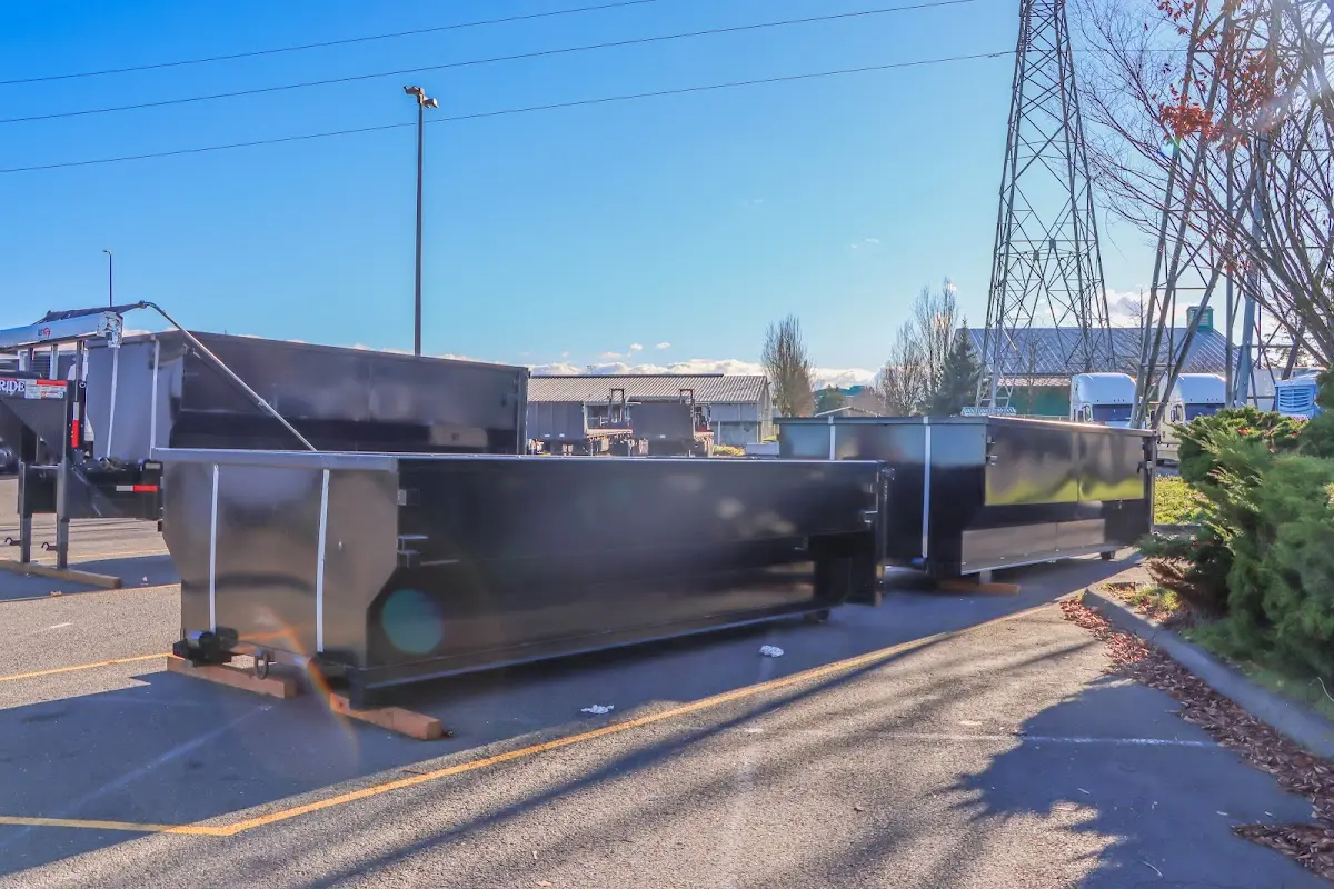 Roll-off dumpster ready for waste disposal at job site for Estate Cleanout Dumpster Rental in Lapeer